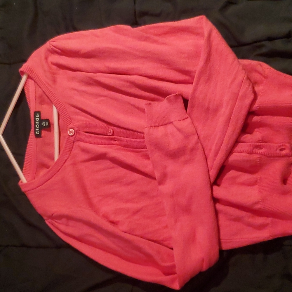 Youth L (10/12) hot pink cardigan